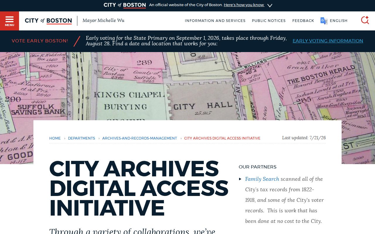 Suffolk County neighbors Boston Archives digital voter and tax records