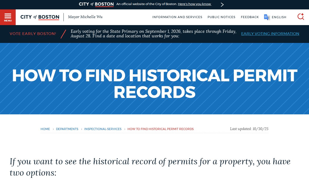 Suffolk County street directory Boston historical permit search
